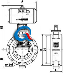 氣動開關(guān)蝶閥 (硬密封)